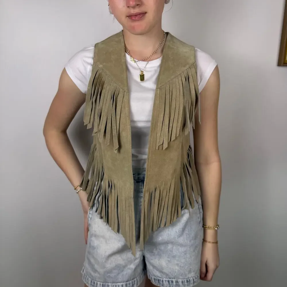 VINTAGE 80S CURRANTS LEATHER VEST M - Picture 2 of 8